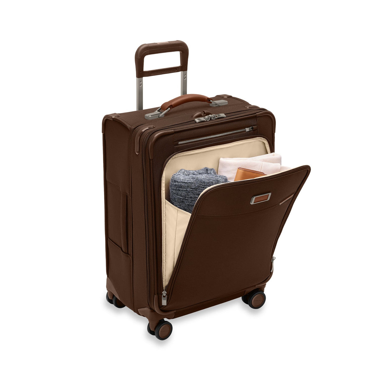 Limited-Edition Chocolate Briggs & Riley Baseline Compact 24" Checked Expandable Spinner