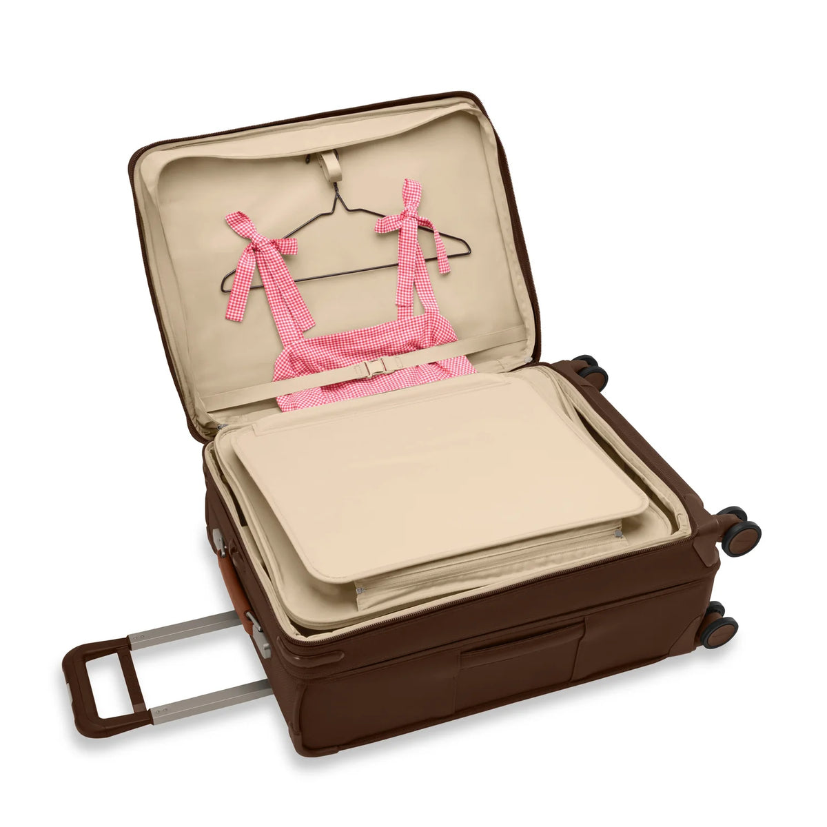 Limited-Edition Chocolate Briggs & Riley Baseline Compact 24" Checked Expandable Spinner